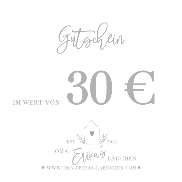 Geschenkgutschein Wert 30 €